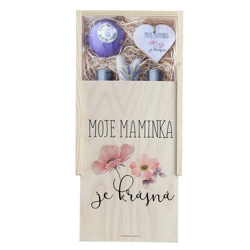 Dárková dřevěná bedna – Moje maminka je Krásná II.